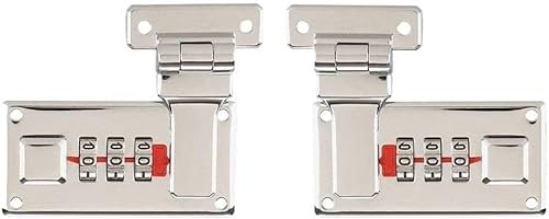 Safety Hasps Anti-Theft Padlock Combination Locks, Luggage Coded Lock,Code Padlock,Tool Box Hasp, Luggage Suitcase Hasps with Combination Lock,Replacement 3 Digit Combination 2pcs