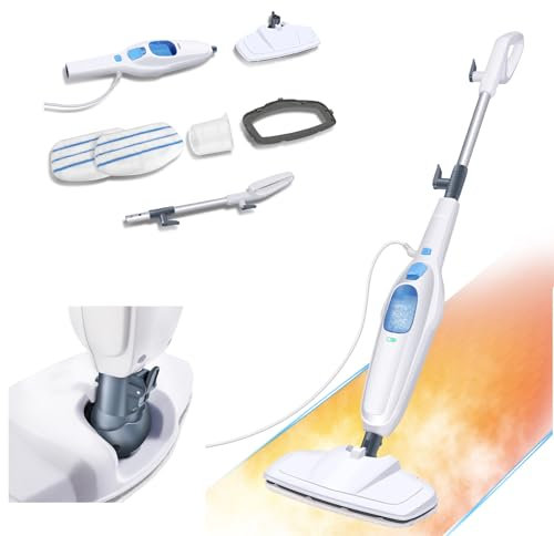 Steam Mop Tile Floor Cleaner for Floor Cleaning,Electric Mop Floor Mop Wet Dry Dust Flat Cleaning Mop with 400 ML Tank & 2 Washable Mop Pads,Floor Steamer Shark Steam Mop for Hard Floor Cleaner