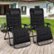 Ollewiellan 2X Sonnenliege Liegestuhl Klappbar Extra Breit Gartenliege bis 200kg,Klappliege Verstellbare Rückenlehne mit Kissen,Nackenkissen & Getränkehalter Liege für Patio,Strand,Terrasse