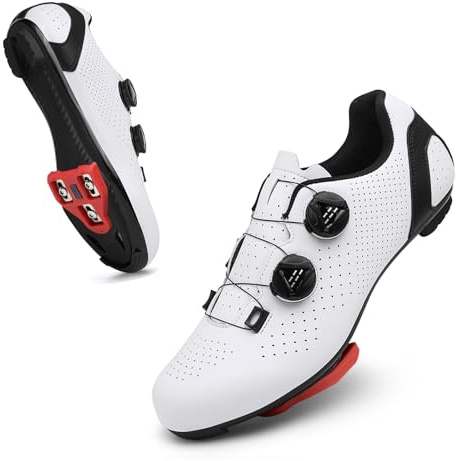 YIHOODA Rennradschuhe Damen Fahrradschuhe Kompatibel mit SPD SPD-SL Look Delta/Keo Klicksytem, Radschuhe für Rennrad, Peloton Bike & Indoor Cycling