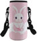 COEQINE Porte-bouteille isotherme en néoprène avec motif de dessin animé rose, bandoulière réglable pour homme, femme, enfant, randonnée, sac à bandoulière