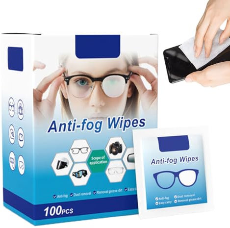 Pack De 100 Lingette Nettoyante Anti-Buée Long Anti-Buée, Lingettes Nettoyantes Emballées Individuellement Pour Lunettes, Écrans, Smartphones Et Appareils Photos Pour Les Voyages