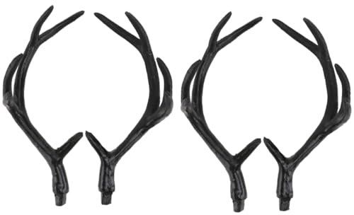 ULTECHNOVO 2 paires Têtes Décoratifs de Cerf pour Noël Accessoires DIY Antlers pour et Déguisements