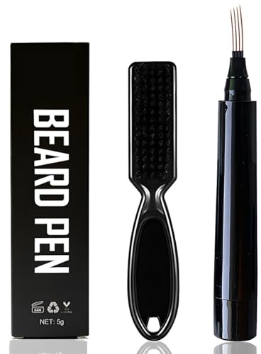 Bart Stift Für Männer, Sofortige Bartfarbe Für Männer, Wasserdicht Und Schweißfest, 4-Zinken-Spitze Für Nahtlose Anwendung, Verbessert Alle Barttypen Mit Vollerem, bartfarbe