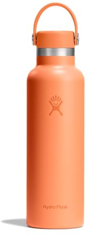 Hydro Flask Water Bottle - Insulated Stainless Steel - Non Spill, Leakproof in 21 Oz Nectar Orange
