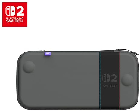 Turtle Beach PlayTrek Hartschalen-Slim-Case, Nintendo Switch 2/Lite/OLED | Charcoal Black, Tragetasche, 12-Game-Card-Halter, Hülle, Aufbewahrung auf Reisen, Schutz, lizenziert für Nintendo Switch 2