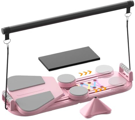Pilates Reformer | Fitnessgerät | Tragbarer Bauchtrainer und Core – für Frauen, Erwachsene, Anfänger, Fitness-Fans, Yoga-Über, für Zuhause und
