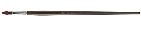 Escoda Primera Series 4150 Artist Oil and Acrylic Paint Brush, Synthetic Maroon Teijin Filament, Bright, Size 10