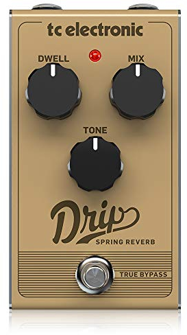TC Electronic DRIP SPRING REVERB Retro-Federhall mit einstellbarer Dwell, Mix und Tone für funkelnden Reverb-Sound