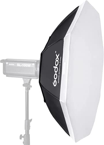 Fomito Godox Top Achteckige Softbox 95 cm Bowens-Halterung für Studio-Strobokop-Blitz