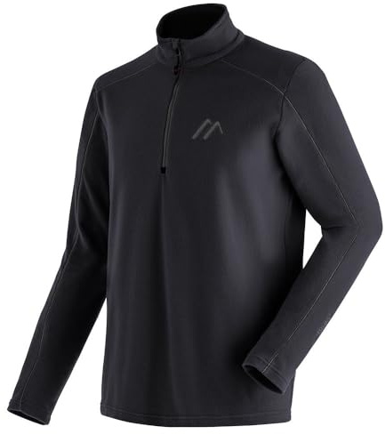 Maier Sports Dennis, Half-Zip-Midlayer für Herren, Universeller Midlayer | Atmungsaktives Longsleeve zum Skifahren und Wandern, Dryprotec Technologie für schnelles Trocknen, Perfekt für den Winter
