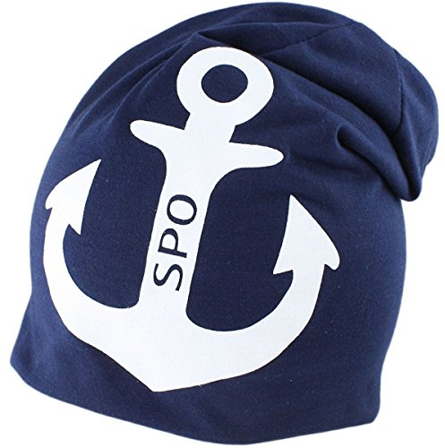 Sonia Originelli City-Beanie St.Peter Ording Anker Mütze Farbe Marineblau