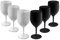 Set mista di 6 bicchieri di vino RB in bianco e nero Plastica in policarbonato riutilizzabile inimitabile (300ml al bordo Altezza 17cm, diametro massimo 7.2cm