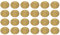 TAMLED 24 x Platzteller used look Dekoteller Ø 33 cm gold für Event Hochzeit Geburtstag Party Catering Familienfeier Deko Silvester Weihnachten Ostern in wiederverwendbarem Kunststoff