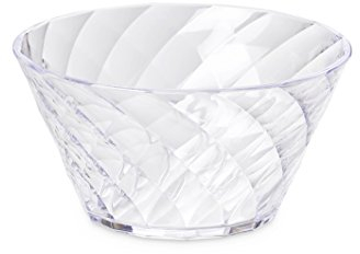 Omada Design Bol diamètre 13,5 cm, de 0,5 l en plusieurs couleurs, avec finition à effet diamant, ergonomique et maniable, empilable et lavable au lave-vaisselle, Transparent