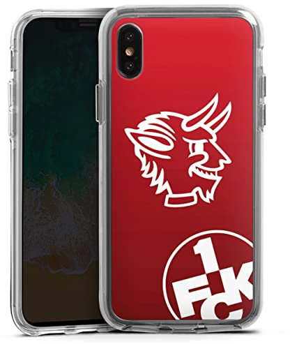 Handyhülle kompatibel mit Apple iPhone X Bumper Case Schutzhülle Offizielles Lizenzprodukt Teufel 1. FC Kaiserslautern