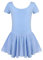 Untlet Ballettkleid Mädchen Kinder Kurarm Ballettanzug Ballett Trikot Kurzarm Body mit Chiffon Wickelrock Kinder Ballettkleidung Tanzkleid Tanzbody,Blau,120