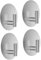 Aikzik 4 Piezas Ganchos Adhesivos para Pared, Acero Inoxidable, Colgadores Adhesivos Resistentes, Colgador Toallas sin Taladro para Baño Y Cocina Plata.