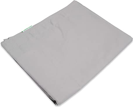 Green Bean Square XXL Riesensitzsackhülle 140x180 cm - Baumwollbezug - Indoor Sitzsackhülle - Bean Bag Bezug - Sitzsackbezug ohne Füllung - Lounge Chair Baumwolle Hülle - flauschig - Mittelgrau