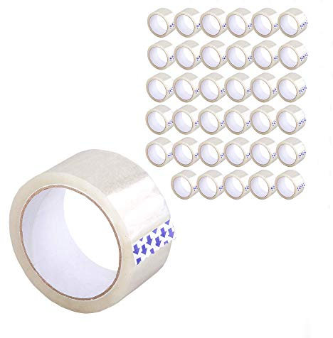 Confezione da 36 nastri trasparenti per imballaggio in polipropilene, 48 mm x 54 m, trasparenti