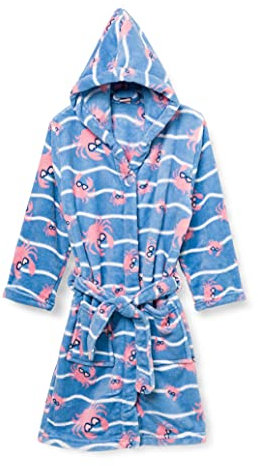 Playshoes Unisex Kinder Fleece-Bademantel Morgenmantel, Krebs, 122/128