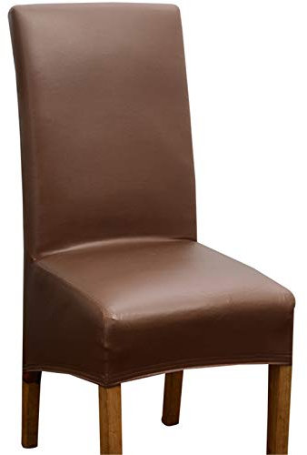 Zerci wasserdichte Stuhlhussen aus PU-Leder, XL-Größe, Stuhlbezug, hohe Rückenlehne, Esszimmersitzbezüge