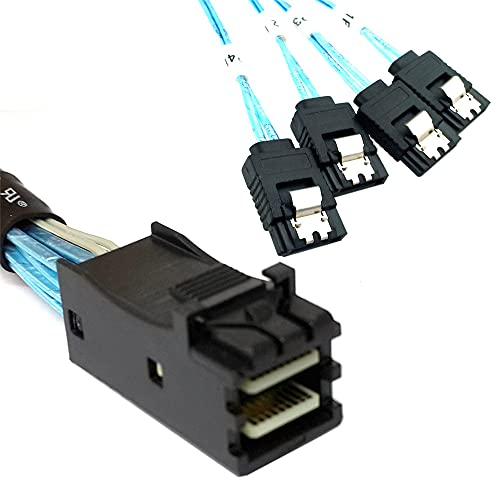 xiwai Cavo interno mini SAS HD SFF-8643 Host a 4 SATA 7pin Target Hard Disk 6Gbps Data Server Raid Cable