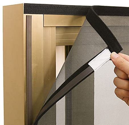 BBGS Schermo Finestra Maglia dello Schermo della Finestra, Regolabile Fai da Te Magnetico Zanzariera per Finestra (Rete in Fibra di Vetro), Tieni Lontani Insetti/Mosche/zanzare