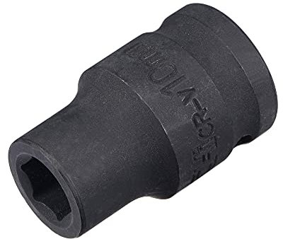 sourcing map 1/2 Drive by 10mm 6-Point Impact Socket, CR-V Steel 1.5 Length, Shallow Metric Sizes