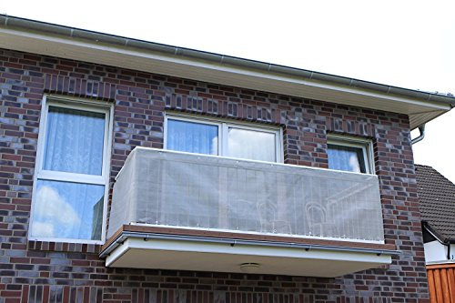 Smart Deko 90 x 300 cm - Brise-vue pour balcon en polyéthylène anthracite et beige - Protection contre le vent et les UV - Pour balcon, installations de jardin, camping et loisirs - 90 x 300 cm -