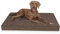Knuffelwuff orthopädische Hundematte Palomino aus Laser-gestepptem Kunstleder XXXL 135 x 90cm Braun - rutschfeste Unterboden - leicht zu reinigen - für große, mittelgroße und kleine Hunde