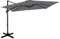VONROC Parasol Cantilever Pisogne 300x300cm- Parasol Inclinable - Gris - Terrasse Extérieure, Orientable à 360° - Grande Surface d'Ombrage - Robuste et Durable - Housse Parasol Incluse