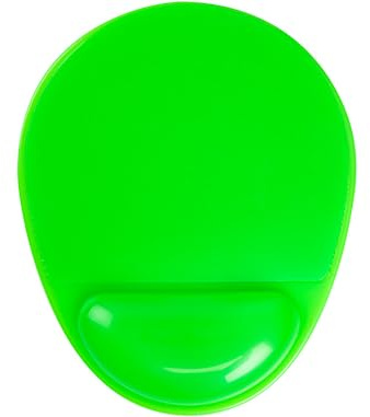 Q-Connect Mouse Pad Green PVC Gel Wrist Rest 210x245x20mm