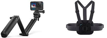 GoPro 3-Way 2.0 (Tripod/Grip/Arm) - Official GoPro Accessory & Compatible with Cameras, Chesty V2 - Performance Chest Mount (Official Accessory)