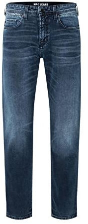 Mac - Herren 5-Pocket Jeans - Ben Basic Denim - 0384-00-0982L, Größe:W38, Länge:L30, Farbe:Blue Black Authentic Used (H997)