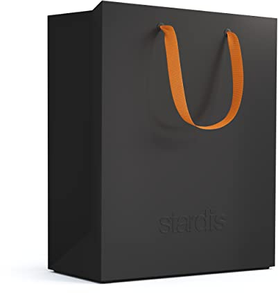 stardis binbox Design Papierkorb eckig stylischer Papiereimer mit Tragegriffen für Büro Office Kunststoff Mülleimer Abfalleimer Müllkorb, schwarz