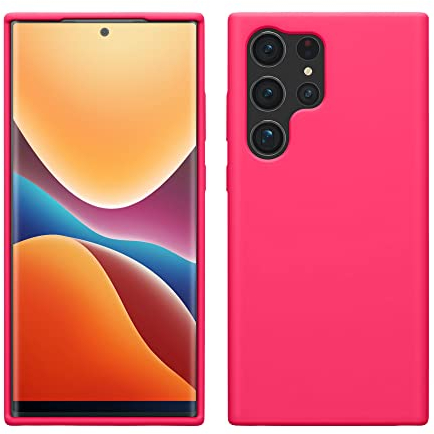 kwmobile Cover per Samsung Galaxy S23 Ultra Custodia - Back Case per Caricatore Wireless - Antiurto e Flessibile in Silicone TPU - rosa shocking