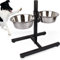 Futterbar Hunde höhenverstellbar Napfständer mit Napf aus Edelstahl 2X 1,8L Futternapf Fressnapf