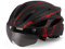 KENANLAN Casco Casco Bici, Casco Casco Bici per Adulti Uomo Donna Casco di Sicurezza con Visiera Magnetica (Rosso Nero)