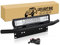 RIGIDON 38cm 216W dreireihig led arbeitsscheinwerfer bar, nummernschildhalter halterung kfz und 12v kabelbaum kit, offroad beleuchtung lichtleiste für 4x4 Auto Traktor SUV PKW LKW Fahrzeuge