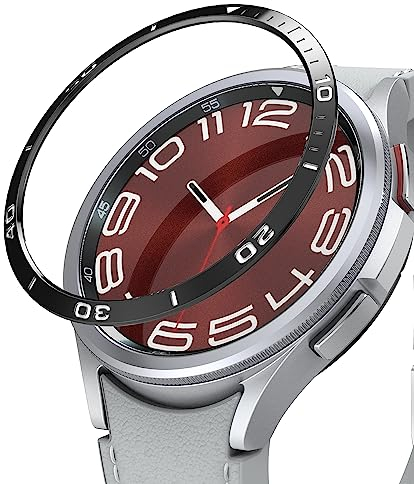 Ringke Bezel Styling Compatible avec Coque Samsung Galaxy Watch 6 Classic 47mm Accessoire Étui Protection Stainless Steel Acier Inoxydable Anti-Rayures Résistant aux Rayures - 47-02 (St) Black