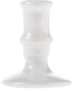 Spitz Kerzenhalter für dünne Kerzen – Handgefertigter Kerzenständer aus Keramik – Stabiler Spitzkerzenständer – Kerzenhalter Stabkerze Schmal – Deko Wohnzimmer von Danilovo (Klassische Weiß, 1)