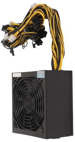 Haofy Mining-Netzteil, 2000 W PC Mining Power 12 V mit Silent-Lüfter für Computer