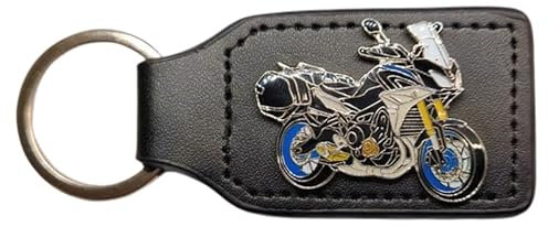 Porte-clés pour tracer 900 GT - Porte-clé pour tracer 900 GT MT09 MT09 MT09 - Porte-clés - Porte-clé - Porte-clé - Porte clé - Porte clé - Moto - Partie en simili cuir noir - Environ 90 x 37 mm,