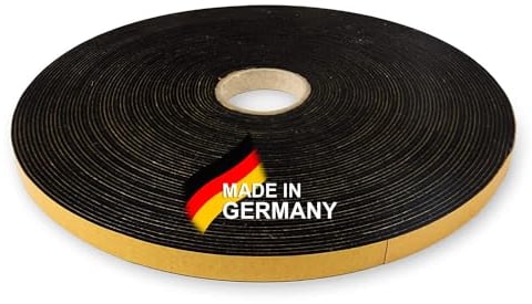 Ruban de feutre autocollant - Largeur : 5 mm - Épaisseur : 1,5 mm - Longueur : 20 m - Noir - Bande de feutre polyvalente - Idéal comme bande d'étanchéité pour fenêtres et portes