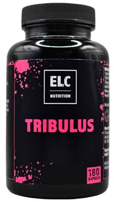 ELC Nutrition | Tribulus | Natürliche Förderung von Kraft, Energie und Leistung | Testosteron-Booster | Vegan | Frei von Konservierungsstoffen | 180 Kapseln