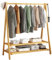BEARQUN kleiderständer Holz - 120CMx46CMx150CM, Wäscheständer mit ablage, Kleiderstange, Bis 80kg Belastbar, mit Schuhablage, Mantelgestell für Schlafzimmer Flur, Zusammenklappbar