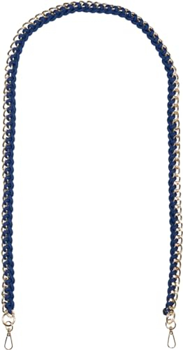 styleBREAKER Taschen Schulterriemen mit eingeflochtener Kette, Wechsel Taschengurt, Handyband, Handykette, Karabiner 02013038, Farbe:Dunkelblau