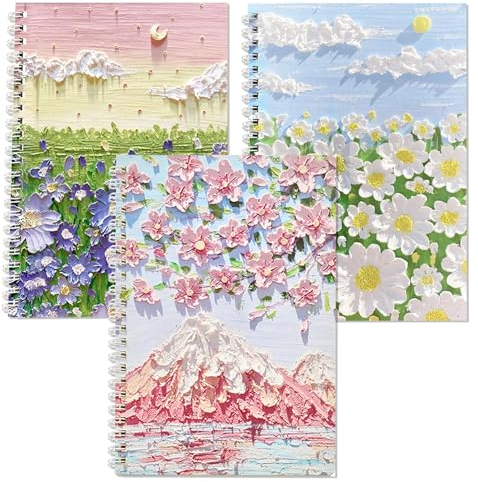 3Pcs Spirale Notizblock, BetterJonny A5 Ringbuch Notizblock Liniert Spiralgebundene Notizbücher Spirale Notizbuch Spiralblock Notizblock Bullet Journal Spiral Notizbuch Hardcover für Schulen Büros, A