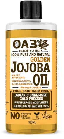 100% Pure Natural Jojoba Oil – Cold-Pressed & Undiluted – Premium Quality for Skin, Nails, Face, and Body (100ml), Vegan